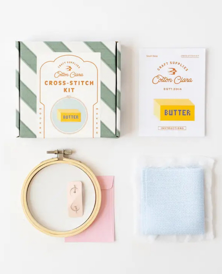 Cotton Clara Butter Cross Stitch Kit