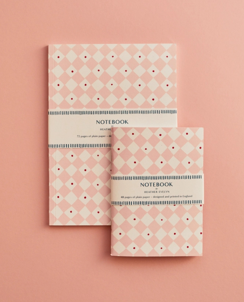 Heather Evelyn Pink Diamond A6 Notebook