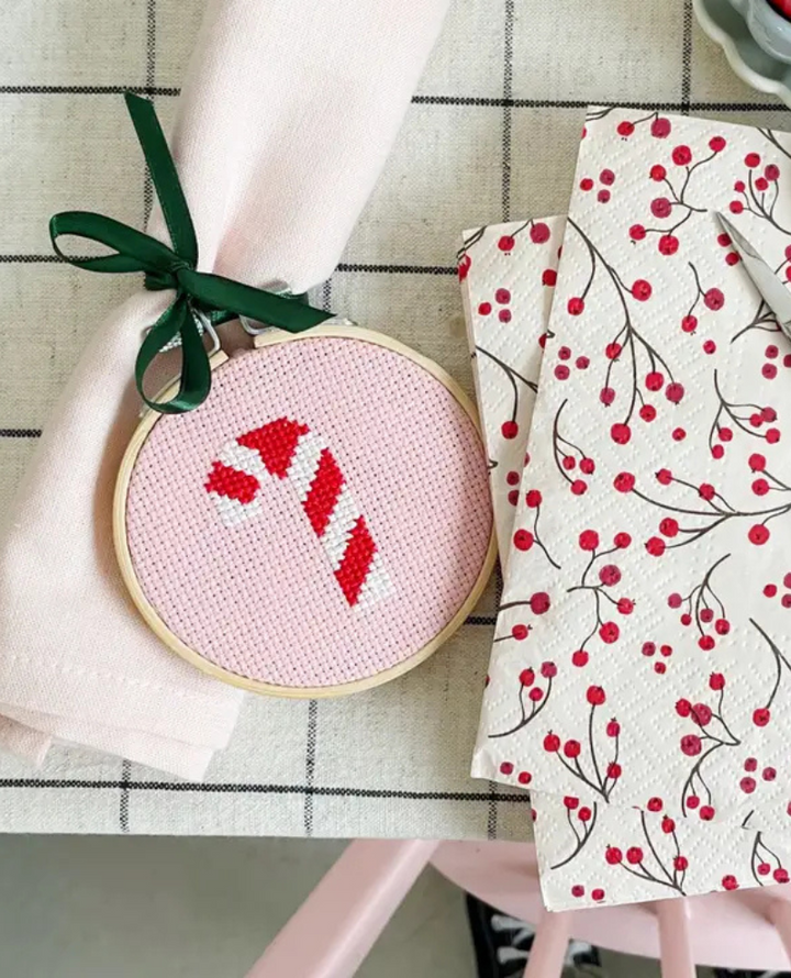 Cotton Clara Candy Cane Cross Stitch Kit