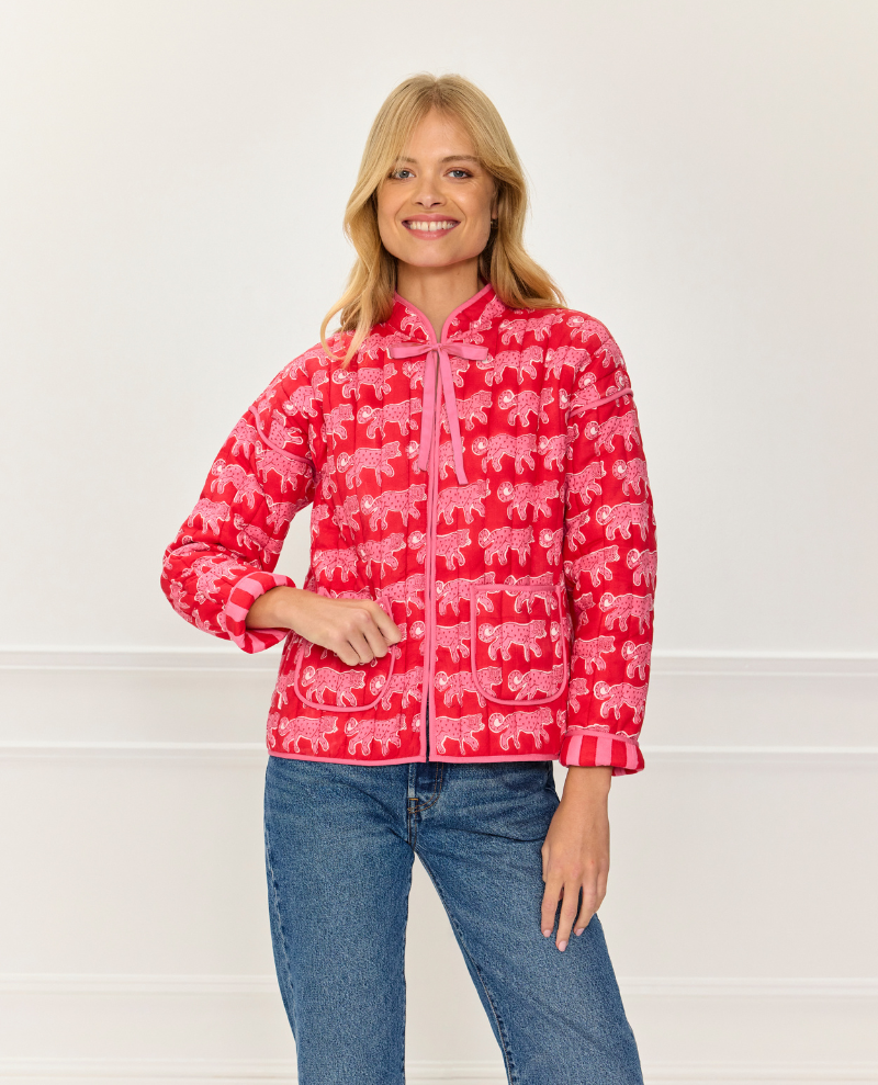 Pink City Prints Penny Pink Leopard Jacket Biscuit Clothing