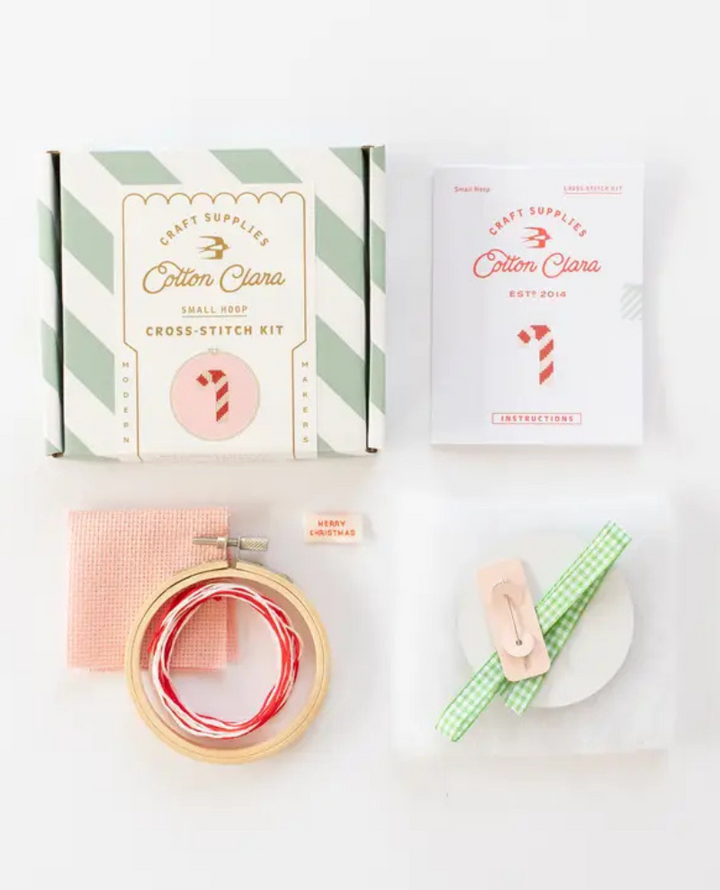 Cotton Clara Candy Cane Cross Stitch Kit