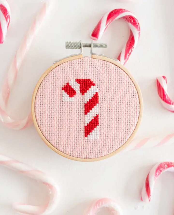 Cotton Clara Candy Cane Cross Stitch Kit