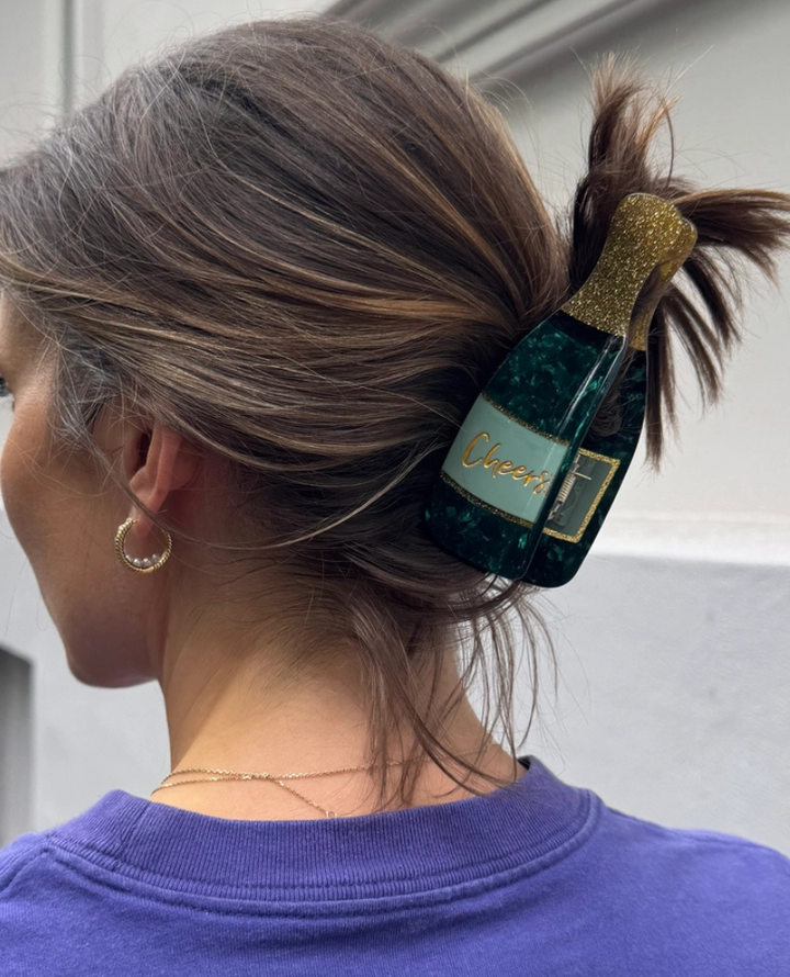 By Vivi Champagne Bottle Hair Clip