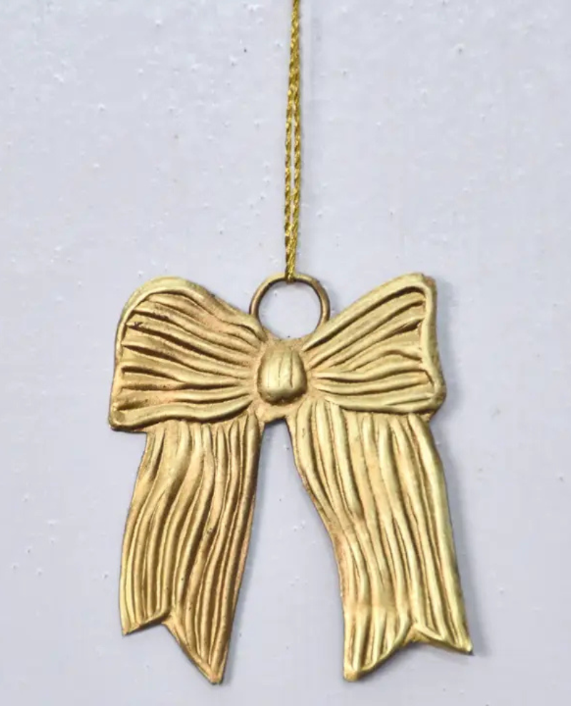 Lila Rasa Bow Golden Ornament