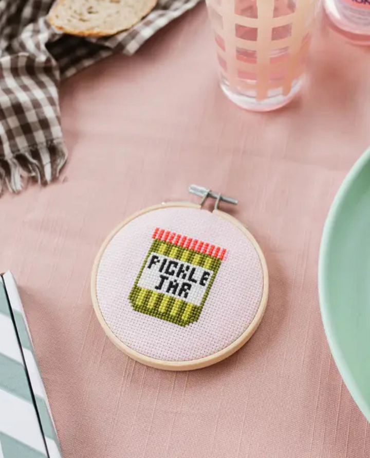 Cotton Clara Pickle Jar Cross Stitch Kit