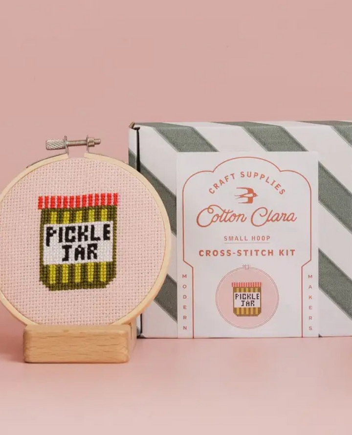 Cotton Clara Pickle Jar Cross Stitch Kit