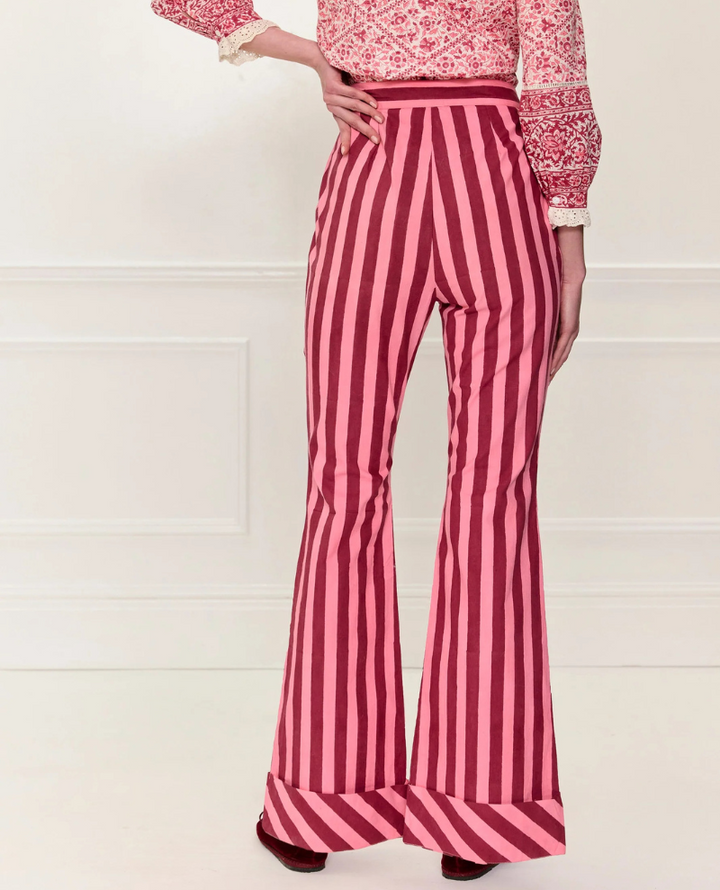 Pink City Prints Romy Pink Stripe Trousers