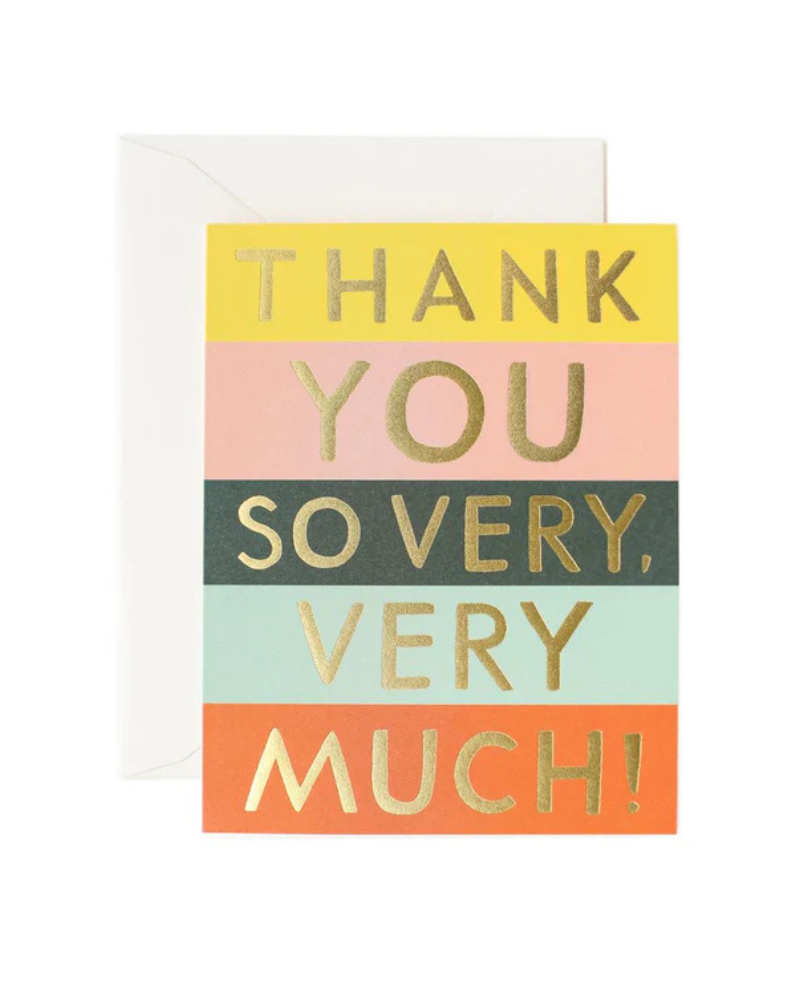 Rifle Thank You Colour Stripe Card