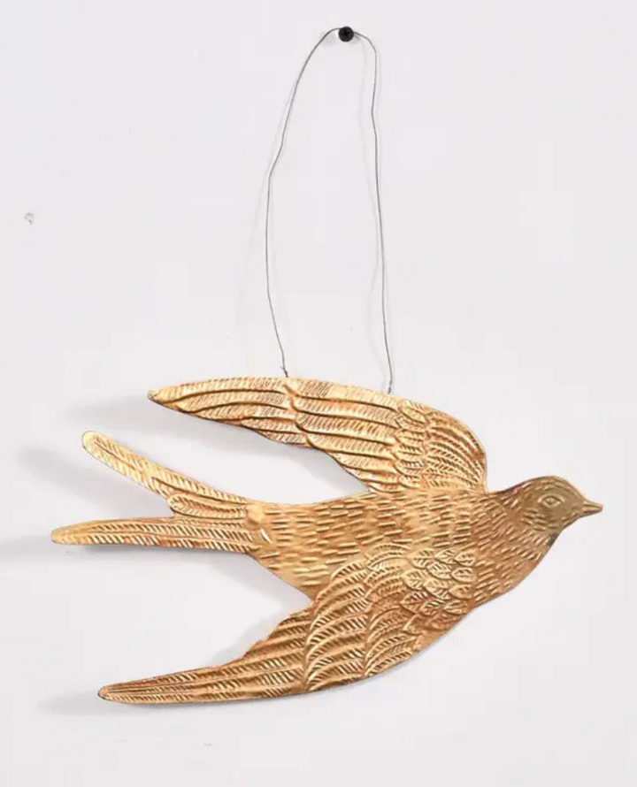 Lila Rasa Swallow Golden Ornament (set of 3)