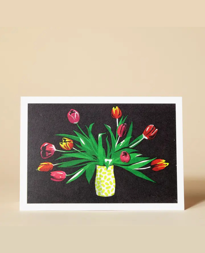 Pressed and Folded Tulips Card