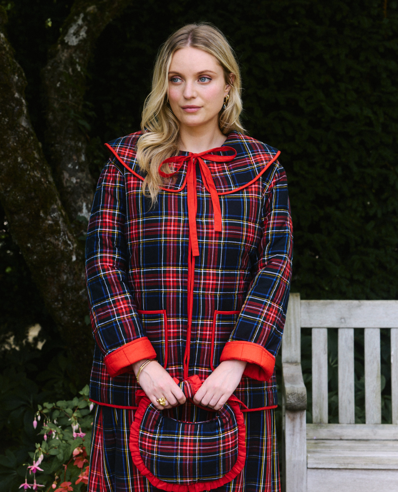 Pink City Prints Simone Tartan Jacket Biscuit Clothing – Biscuit