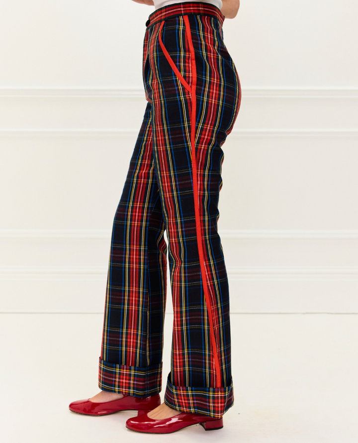 Pink City Prints Romy Tartan Trousers