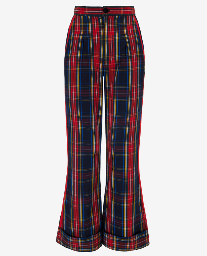 Pink City Prints Romy Tartan Trousers