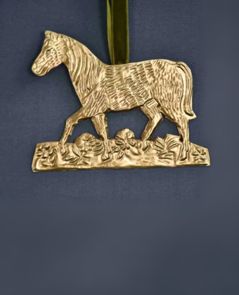 Lila Rasa Horse Golden Ornament