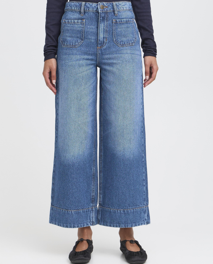 Ichi Pamala Dark Blue Wide Jeans