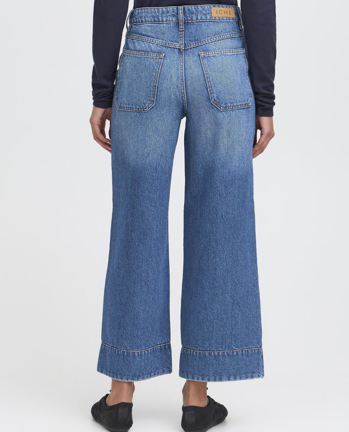 Ichi Pamala Dark Blue Wide Jeans