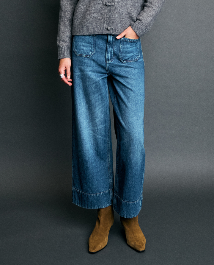 Ichi Pamala Dark Blue Wide Jeans