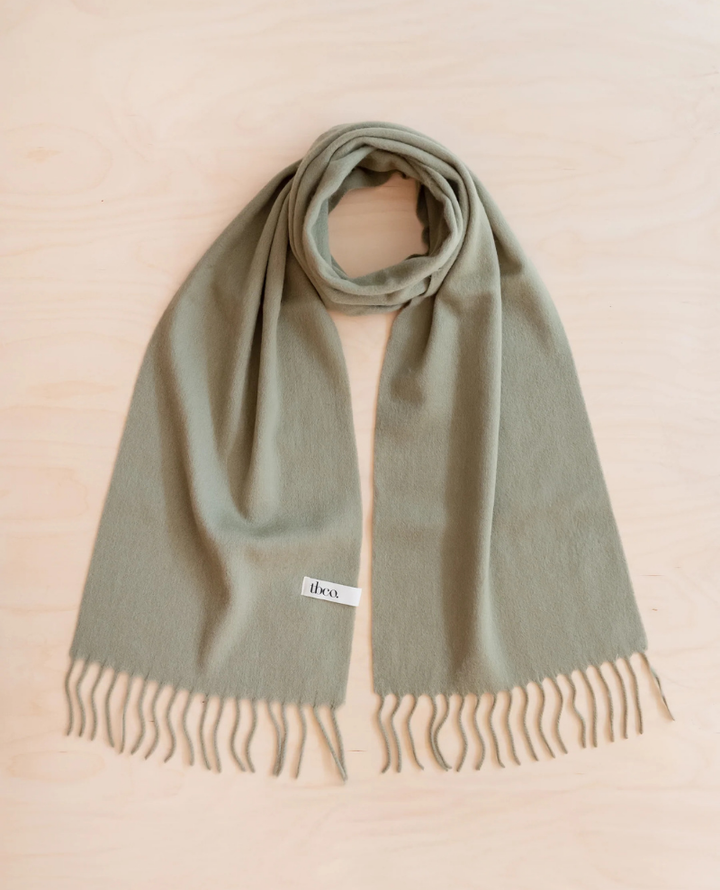 TBCo Oversized Lambswool Olive Scarf Popup