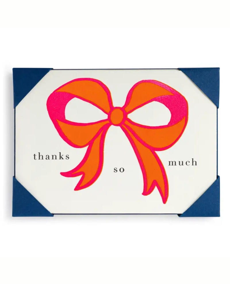 Archivist Thank You Orange Bow Card Pack