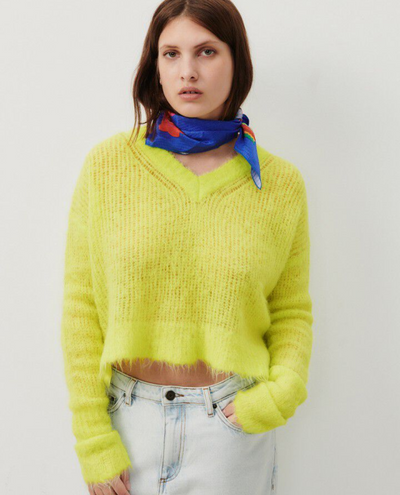 American Vintage Bymi Fluro Yellow Knit