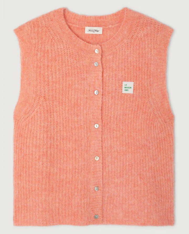 American Vintage East Peaches Sleeveless Cardigan