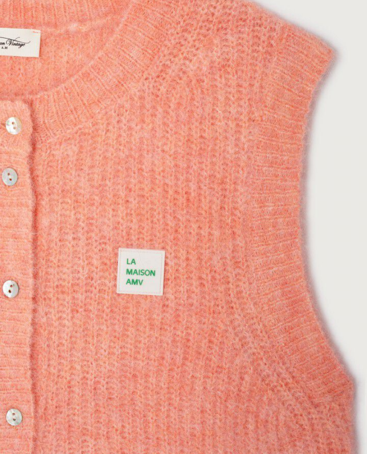 American Vintage East Peaches Sleeveless Cardigan
