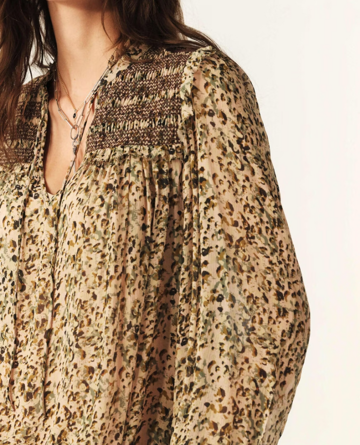 Ba&sh Capucine Ecru Print Blouse