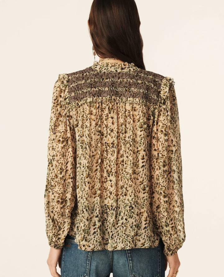 Ba&sh Capucine Ecru Print Blouse
