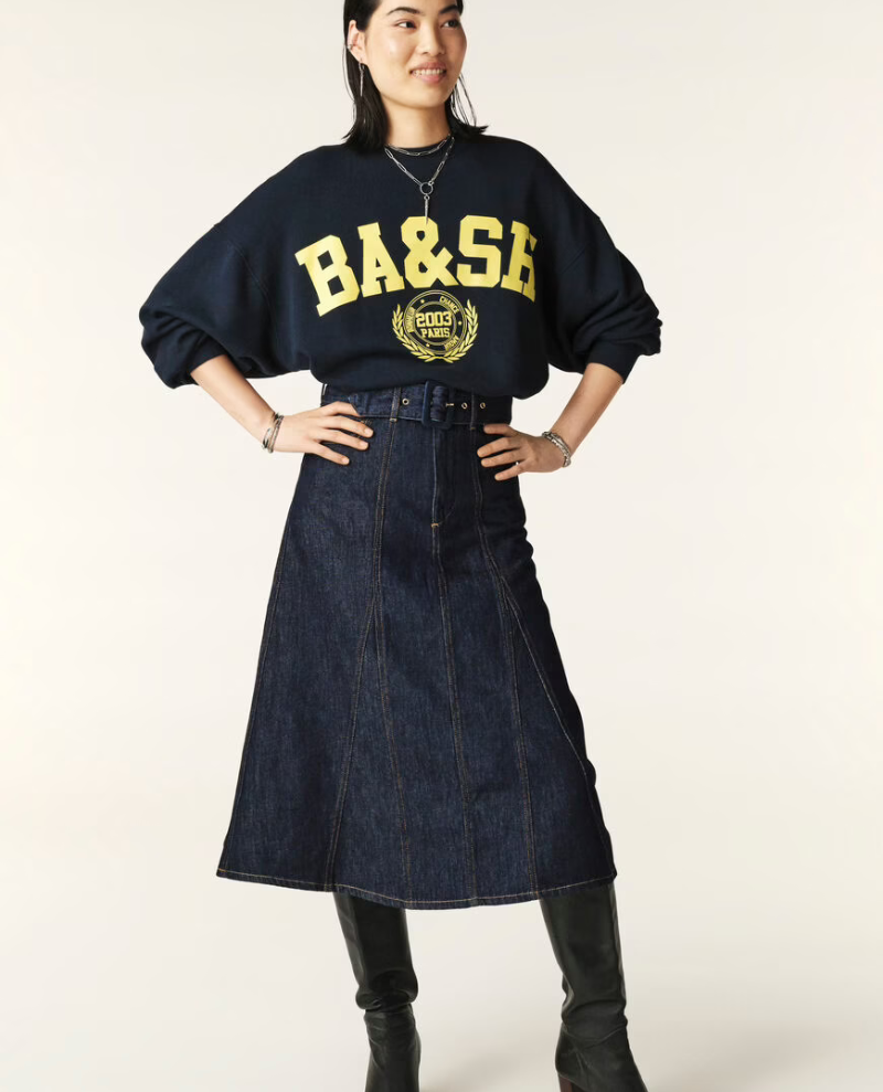 Ba&sh Dakota Brut Midi Skirt