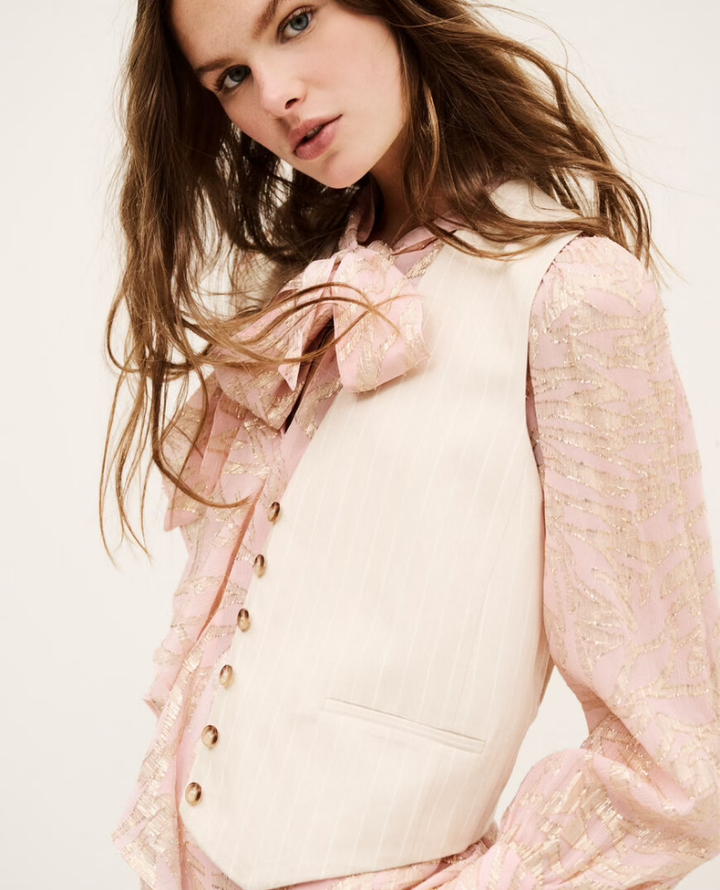 Ba&sh Minnie Pale Rose Pink Blouse