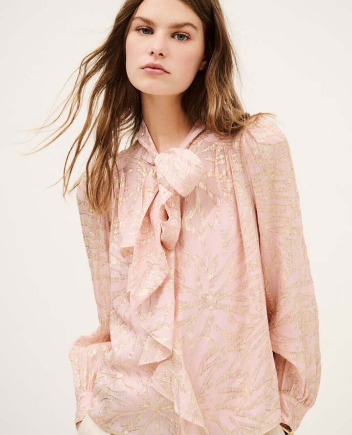 Ba&sh Minnie Pale Rose Pink Blouse