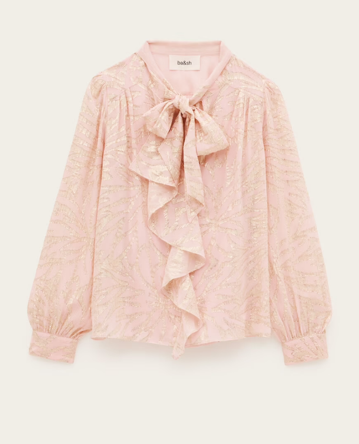 Ba&sh Minnie Pale Rose Pink Blouse