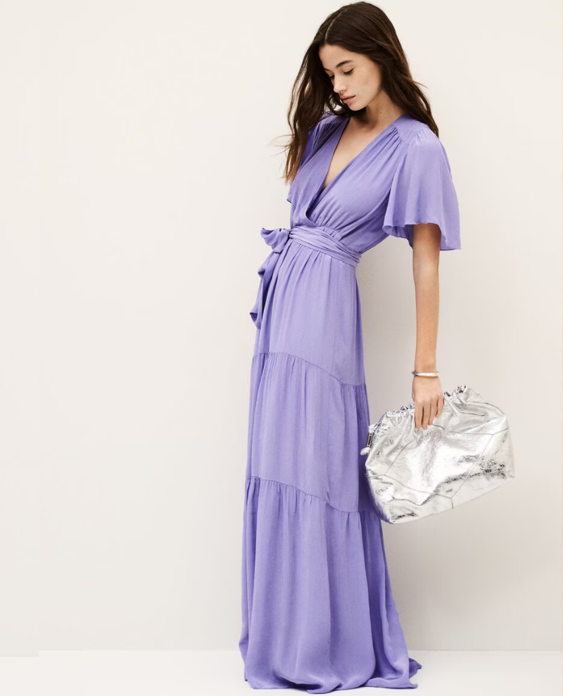 Ba&sh Natalia Violet Maxi Dress