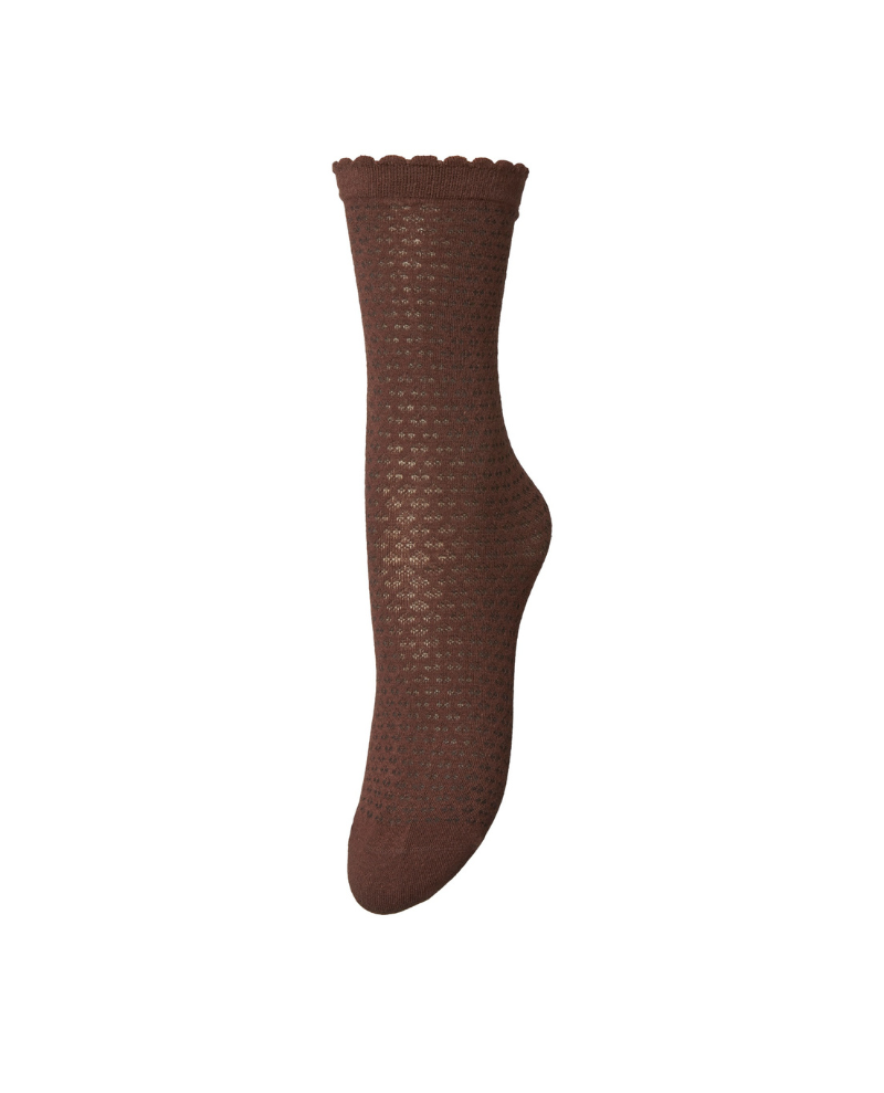 Beck Sondergaard Cleomy Plum Cotton Socks