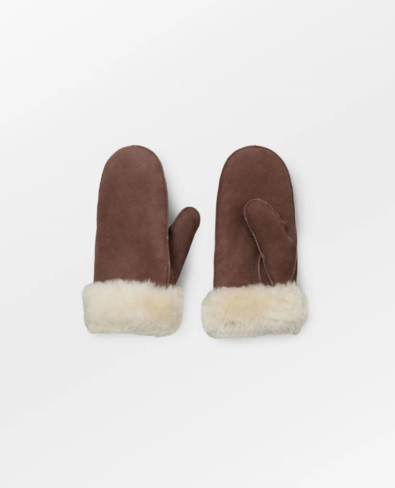 Beck Sondergaard Doa Shearling Fudge Brown Mittens