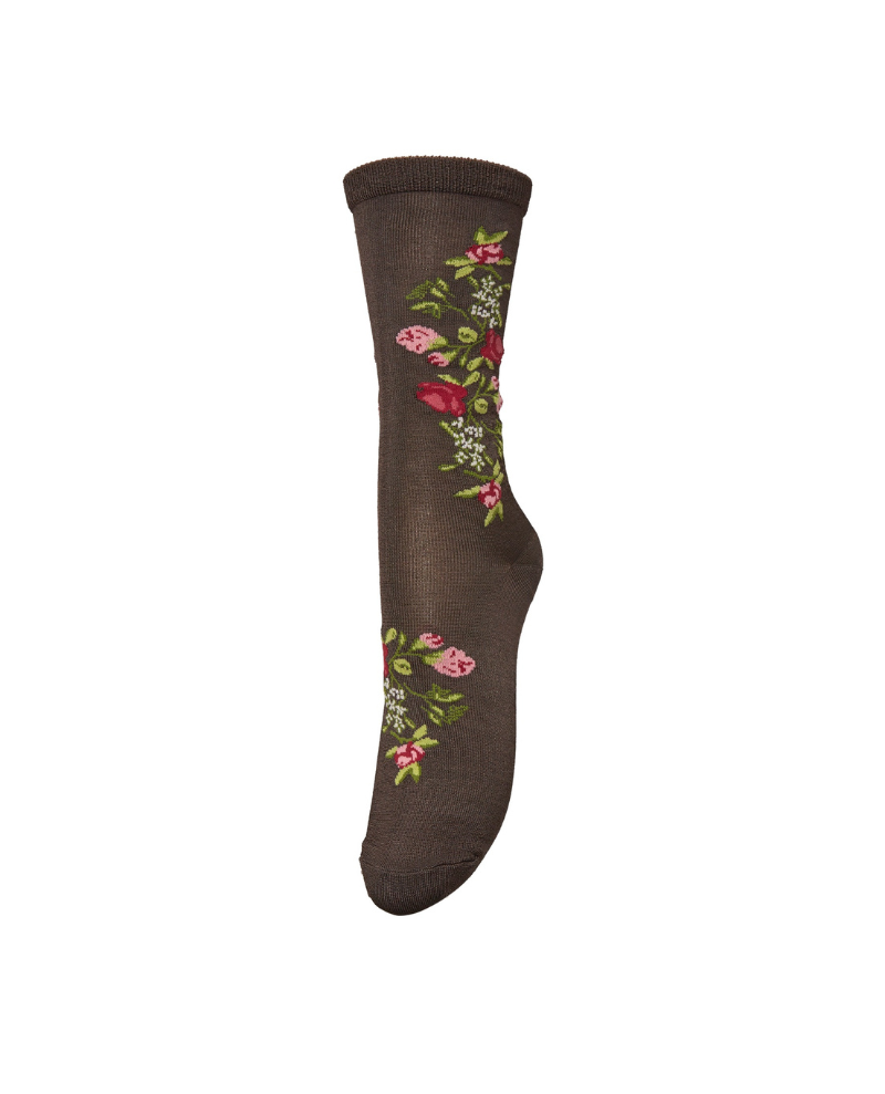 Beck Sondergaard Fleurora Brown Socks