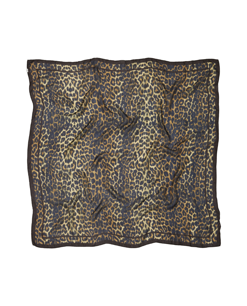 Beck Sondergaard Leopa Black Silk Scarf
