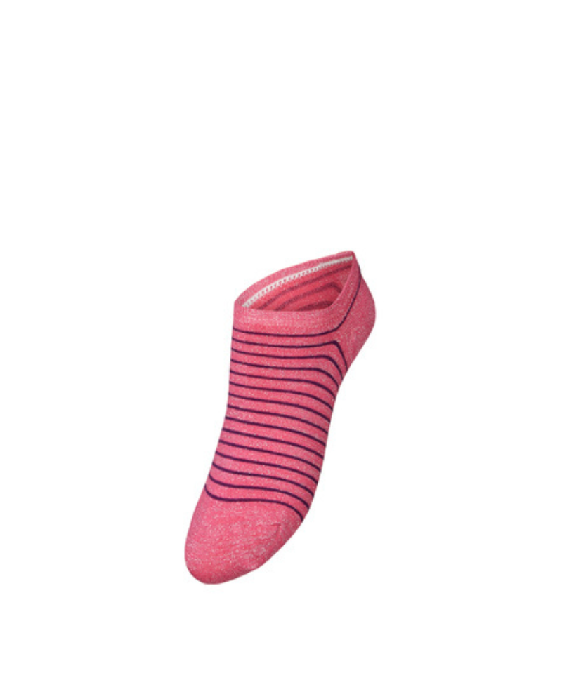 Beck Sondergaard Stripe Hot Pink Sneakie Socks