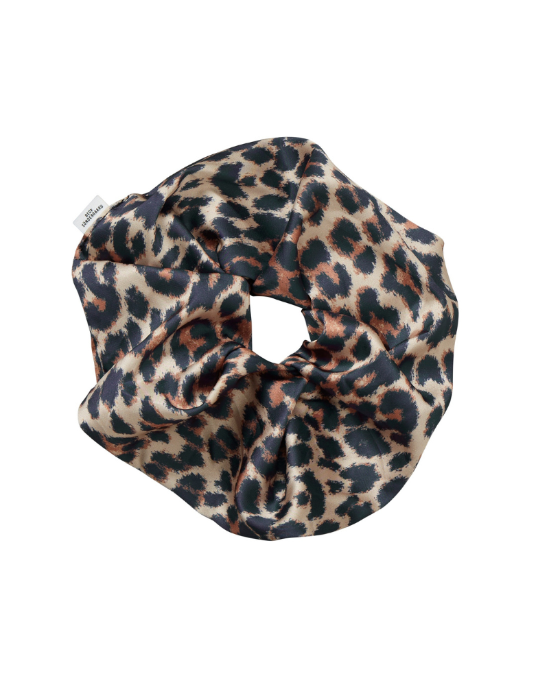 Beck Sondergaard Leopard Luster Black Hair Scrunchie