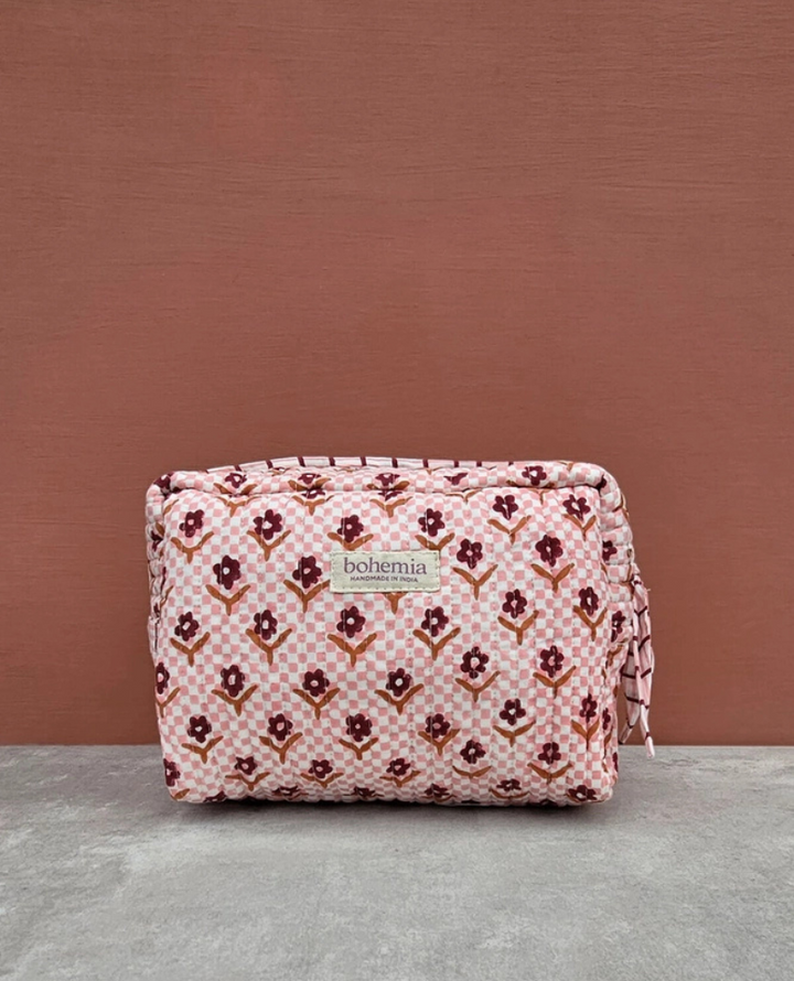 Bohemia Design Daisy Check Pink Washbag Medium