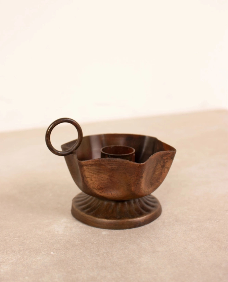 Bohemia Design Frill Candle Holder 100% Iron Biscuit Clothing