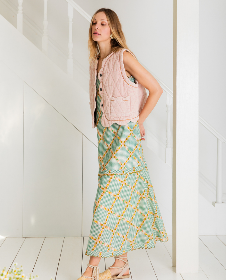 Bonte Estelle Chalk Pink Gilet Waistcoat