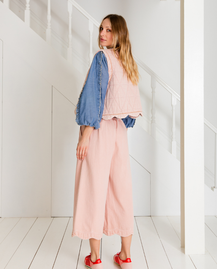 Bonte Estelle Chalk Pink Gilet Waistcoat