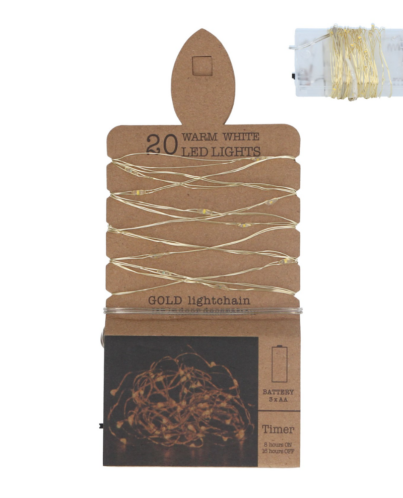 Xmas White Led Lights 2m Wire