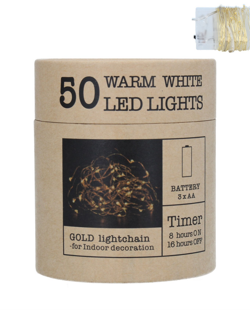 Xmas White Led Lights 5m Wire