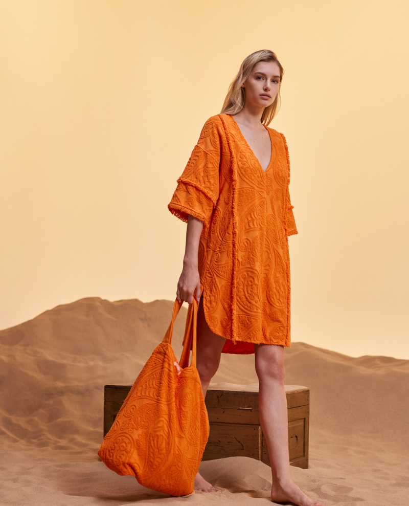 Devotion Twins Domna Orange Short Dress