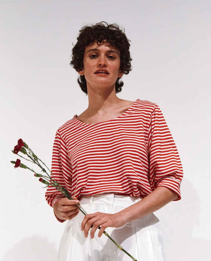 Emile & Ida Bibi Red Stripe T-Shirt