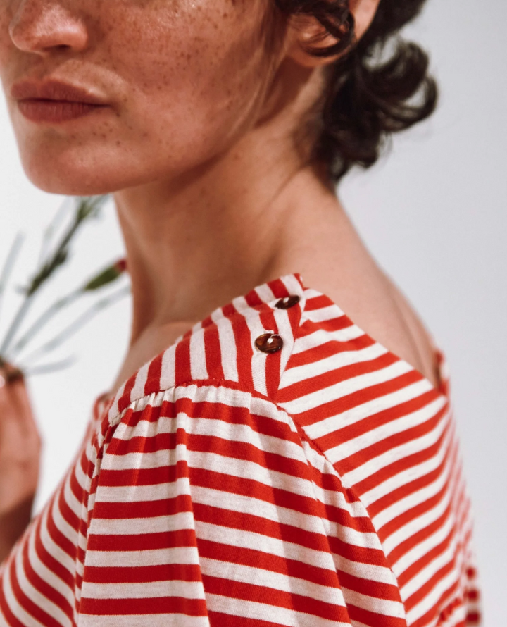Emile & Ida Bibi Red Stripe T-Shirt