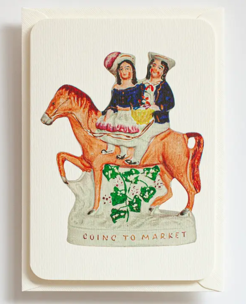 Canonbury Press Going To Market Greeting Card
