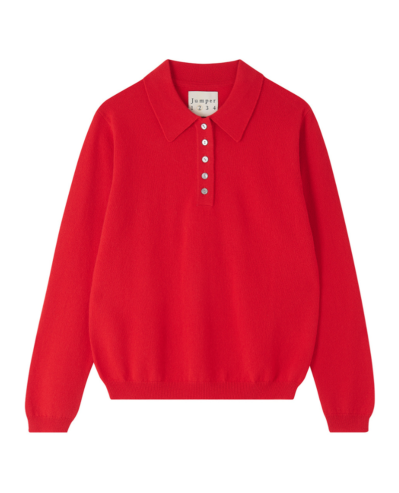 Jumper1234 Plain Polo Rose Collar Knit